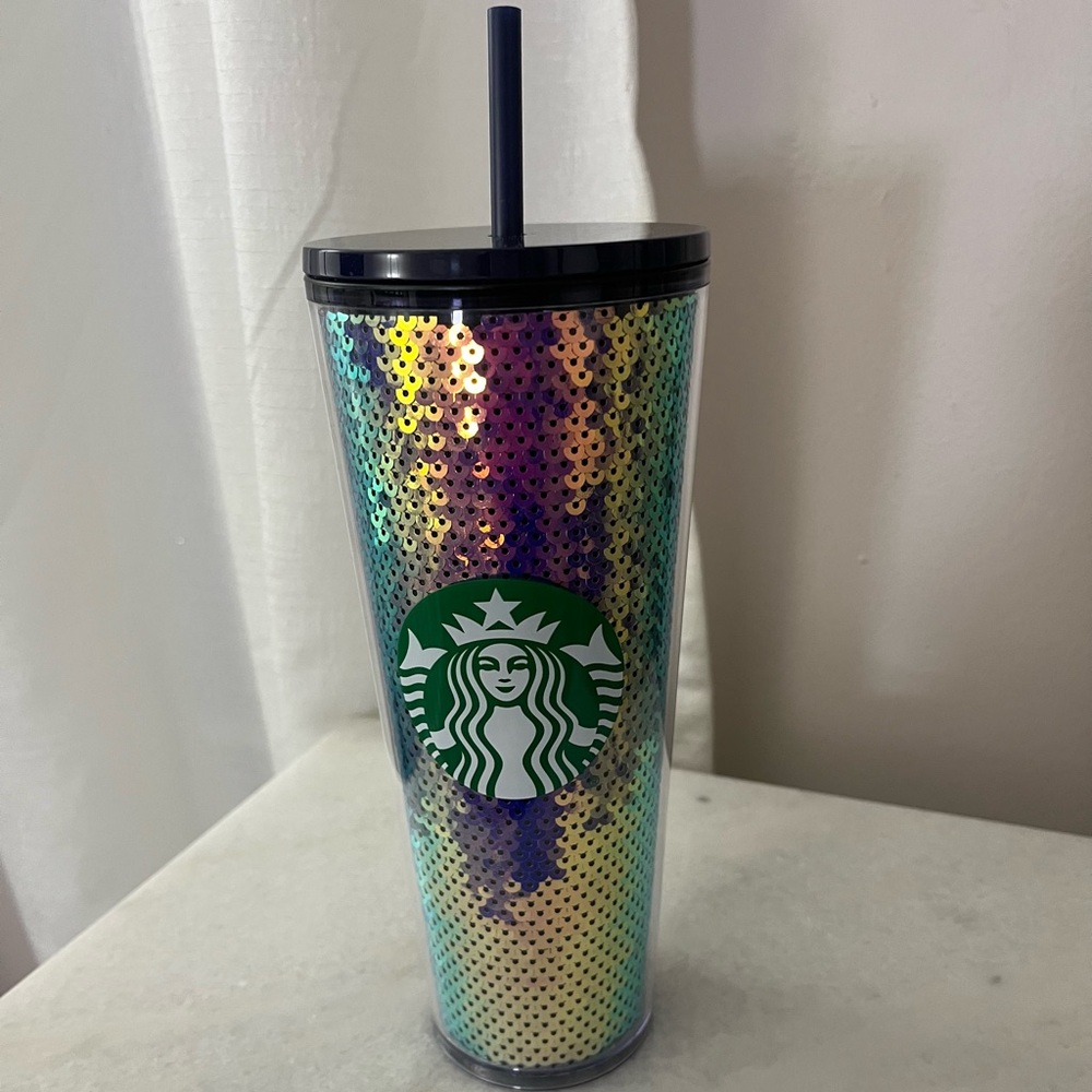 NWT! Starbucks | Holiday (2020) | Purole w/ Dark Sequins Tumbler (24 oz)
